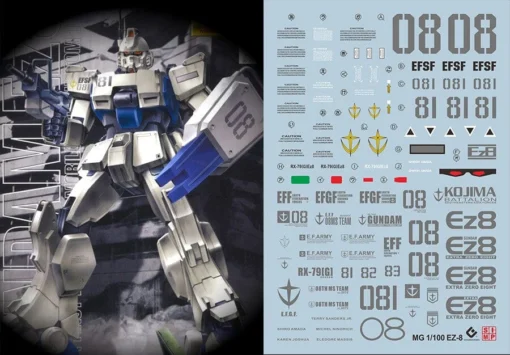 E39 MG Gundam EZ-8 Decal Sheet -Model Figures Store 06 10 E39MGez 8 2