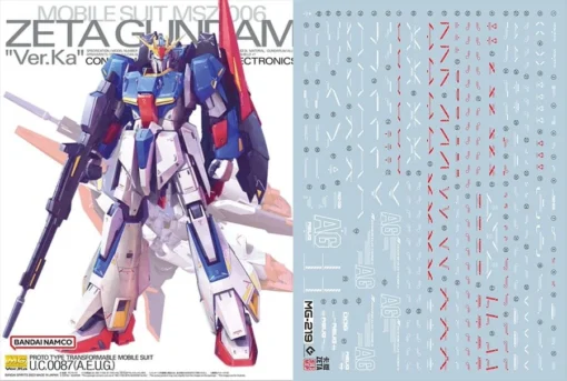 E62 MG Zeta Gundam Ver. Ka Decal Sheet -Model Figures Store 06 10 E62MGZetaGundamVer.Ka 2