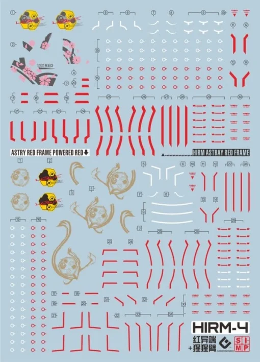 F20 HIRM Astray Red Frame Decal Sheet -Model Figures Store 06 10 F20HiRM 1