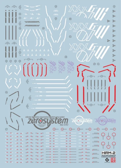 F23 HiRM Wing Gundam Zero Custom Decal Sheet -Model Figures Store 06 10 F23HiRM EW 1