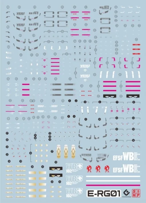 C23 RG RX-78-2 Gundam Decal Sheet -Model Figures Store 06 14 C23RGGundam RX 78 2 1