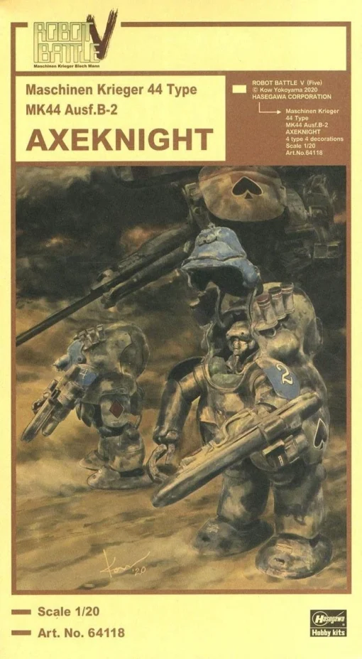 Hasegawa 64118 Maschinen Krieger Robot Battle Type V 44 MK44B-2 Axe Knight 1/20 Scale Kit -Model Figures Store 1251128 20006 79 pristine