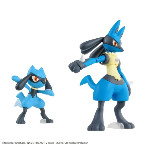 Bandai Pokemon Plamo Collection #44 Riolu & Lucario Model Kit -Model Figures Store