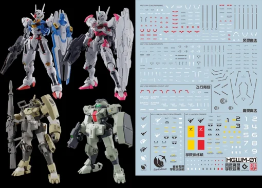 C86 TWFM HG Gundam Aerial / Mirasoul Flight Unit / Lfrith / Demi Trainer / Chuchu's Demi Trainer Decal Sheet -Model Figures Store C86TWFMHGGundamAerialLfrith 2 1