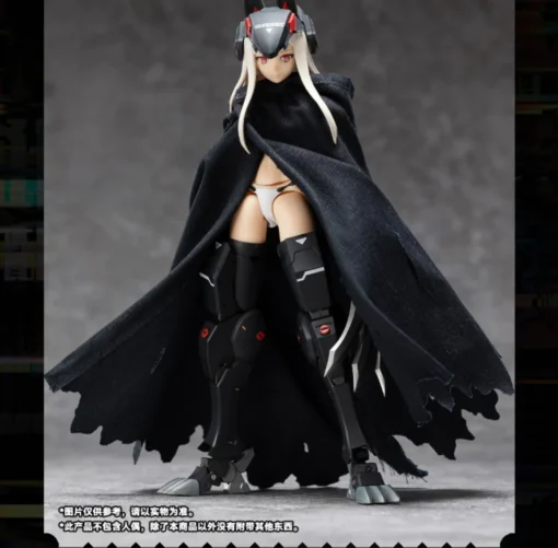 Snail Shell Black Tactical Hooded Cape For 1/10 & 1/12 Mecha Girl -Model Figures Store O1CN01WlYYkE2JBvTTswO94 358599384