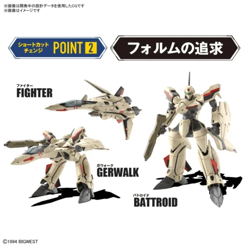 Bandai Macross Plus HG YF-19 Isamu Daison Machine 1/100 Scale Model Kit -Model Figures Store bans64258 6