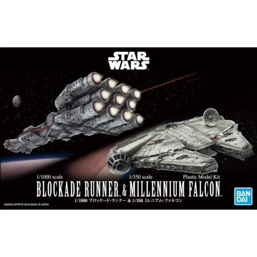 Bandai 1/1000 BLOCKADE RUNNER & 1/350 MILLENNIUM FALCON -Model Figures Store falcon blockade runner 012